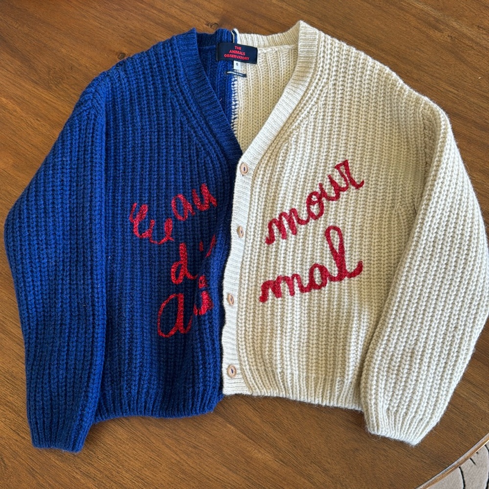 Animal observatory girls sweater